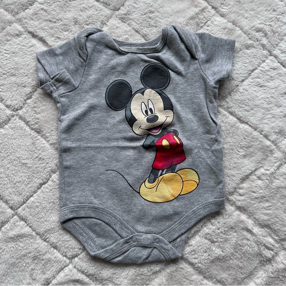 Disney Baby | Grey "Mickey Mouse" Onesie | Size 3-6 Months - Picture 2 of 10